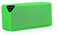 Cannon X3 small cube-shaped portable Bluetooth speaker in black, blue, green, red, and yellow colour options