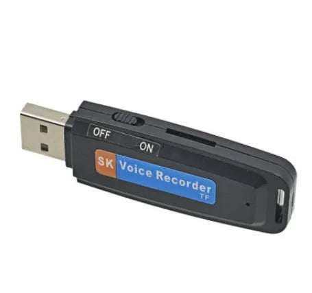 SK-868 creative USB flash drive with voice function in black or white plastic shell