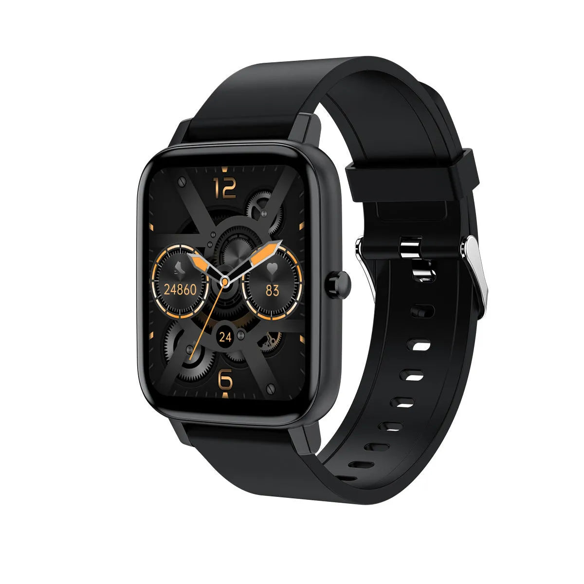 H80 fashion sports smart watch with ECG and blood oxygen monitoring on a silicone wrist strap.