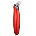 Handheld electric blackhead remover device with multiple nozzle heads in black colour