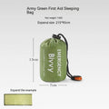 Orange four-season disaster relief tent kit with sleeping bag and raincoat for emergency outdoor shelter