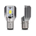 Motorcycle LED headlight unit with aluminium housing for H4 and BA20D sockets