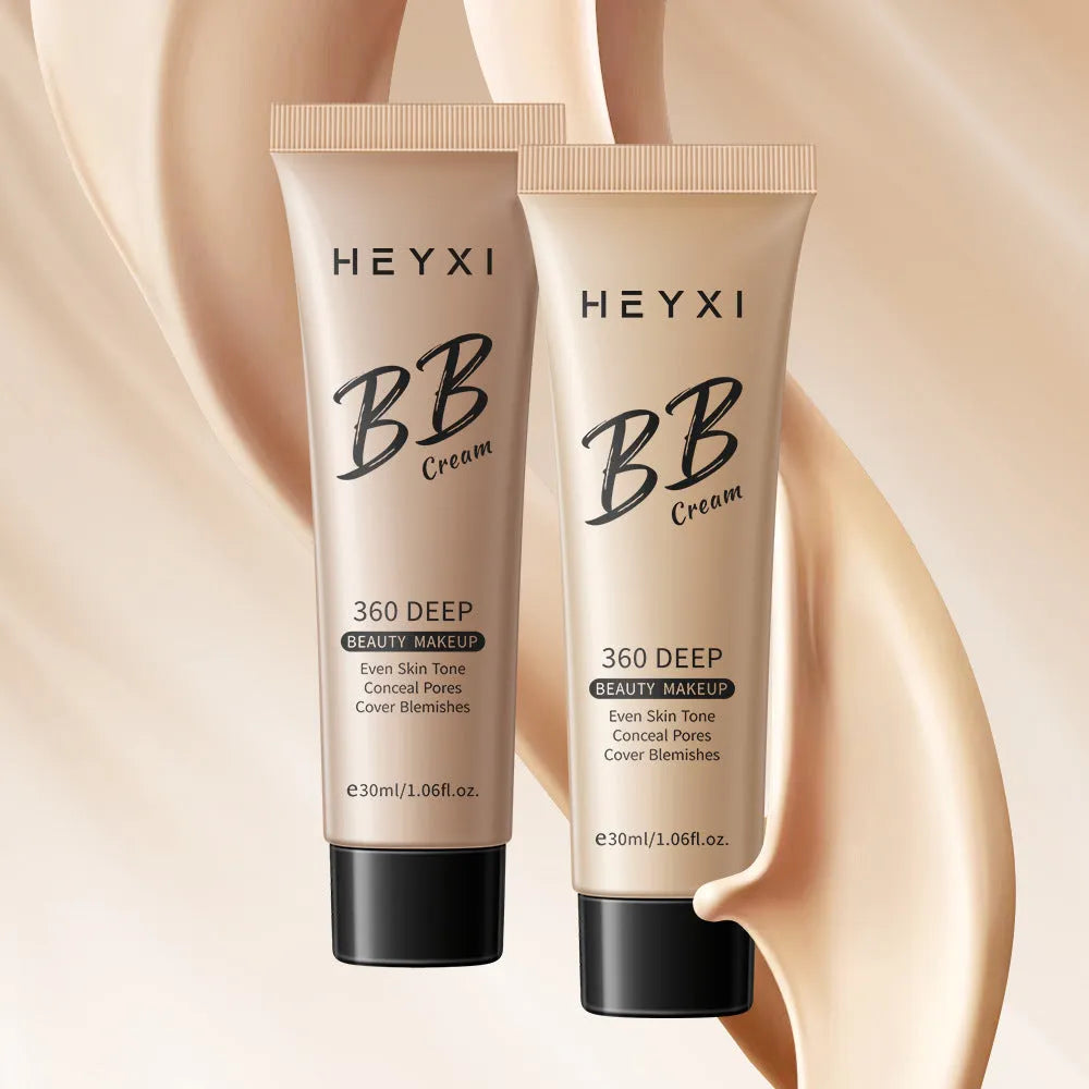Waterproof sweat-proof BB cream in four shade options with skincare properties