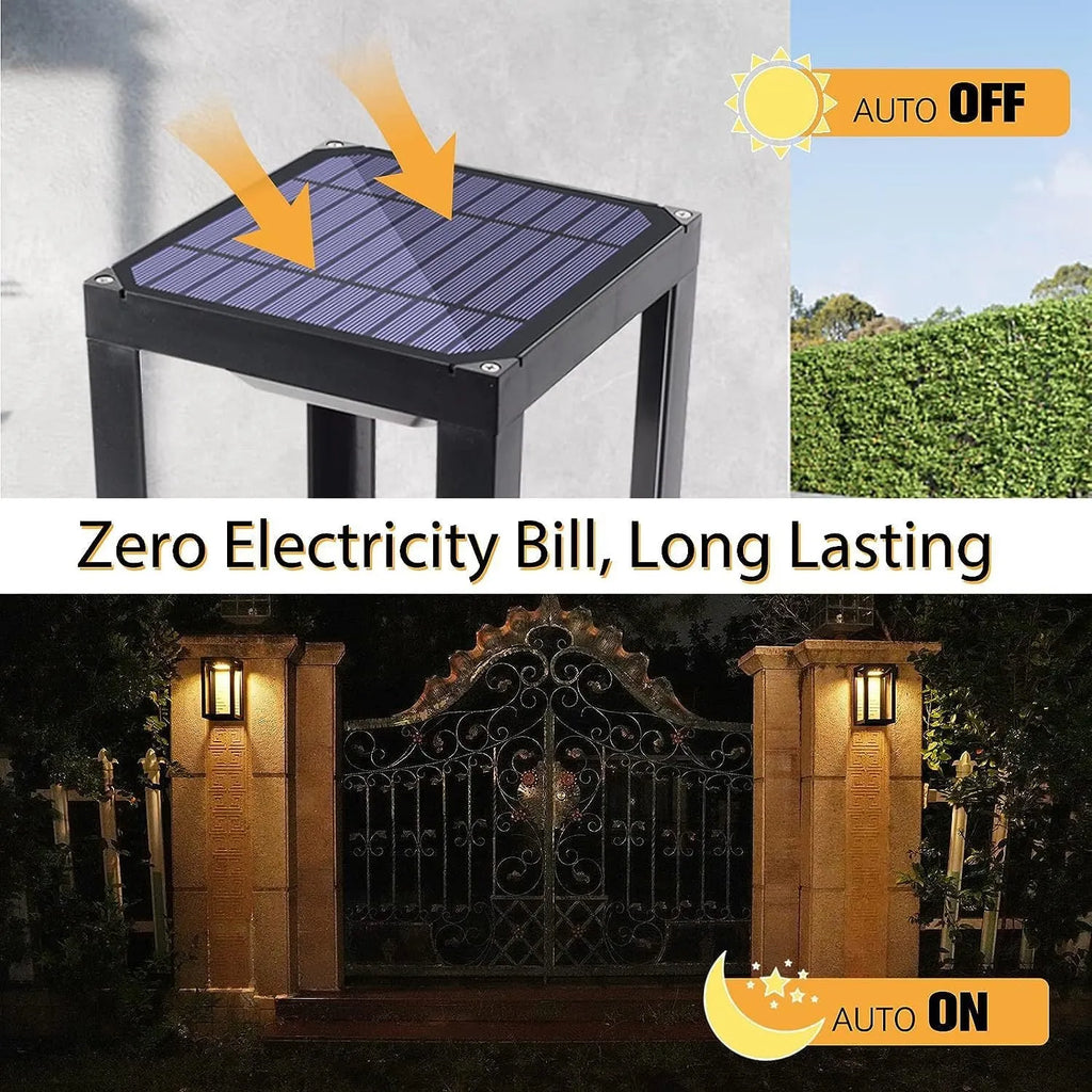 Modern Chinese outdoor solar wall lamp with IP65 waterproof rating for garden use