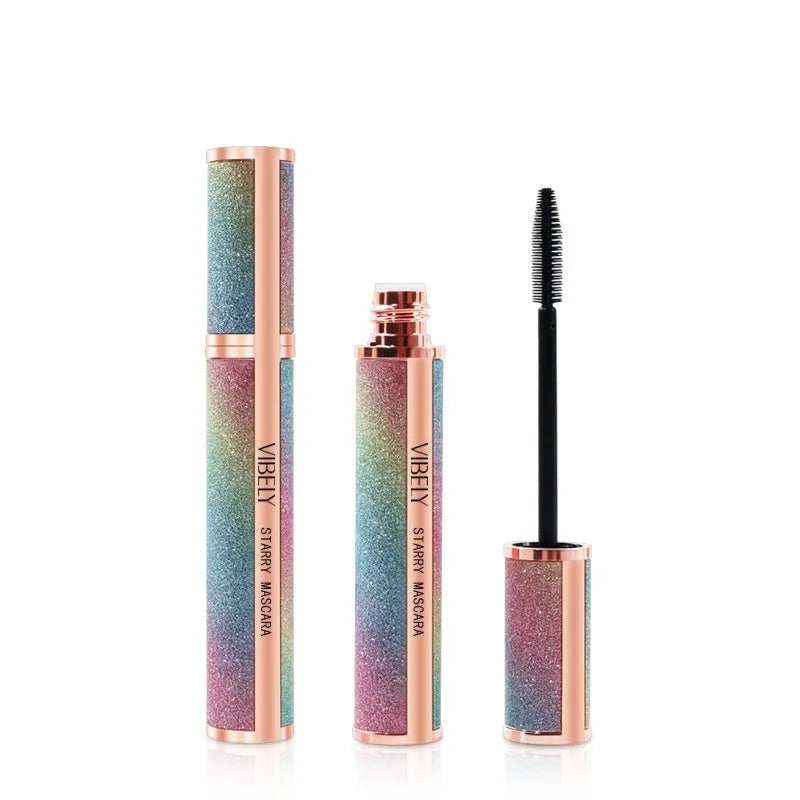 Black waterproof mascara with long thick curling effect for eye lash enhancement