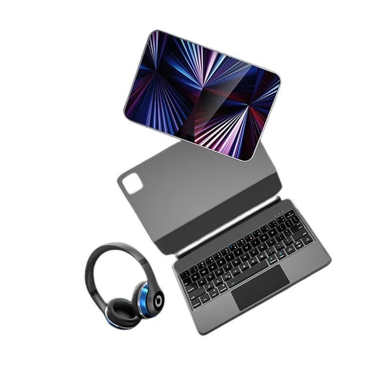 Wireless Bluetooth keyboard with magnetic iPad attachment and protective cover in five colour options