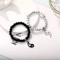 Geometric eight-diagram alloy bracelet with electroplated finish in unisex design