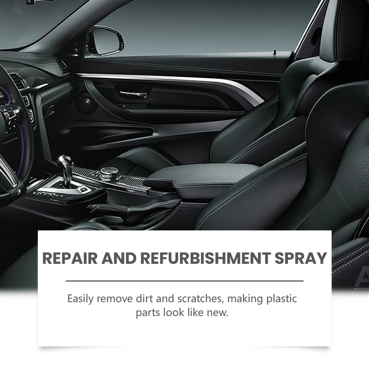 60ml automotive plastic renovation spray bottle with deionized water and polytetrafluoroethylene for car trim