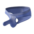 Men's low waist ice silk briefs in black, grey, purplish blue, light green or pink with a knitted construction