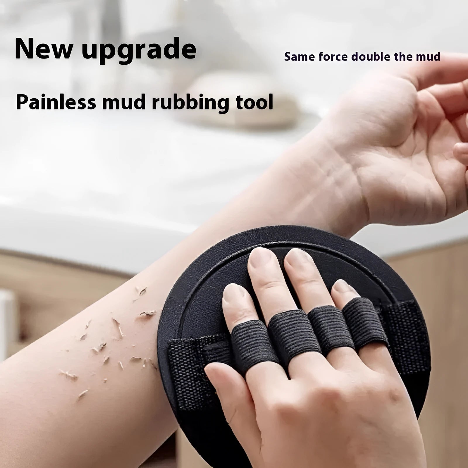 Rubber bath gadget finger style for women with round cake design in lace or strap variations
