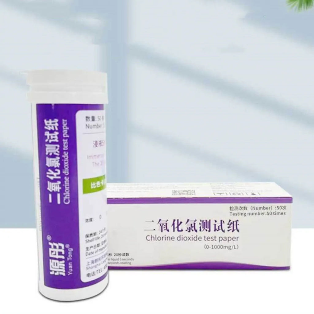 Chlorine dioxide test paper bottle with 50 strips for waste water concentration testing 0-1000mg/L