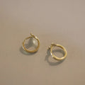 Gold plated sterling silver fish tail earrings for women, showing simple design and smooth finish.