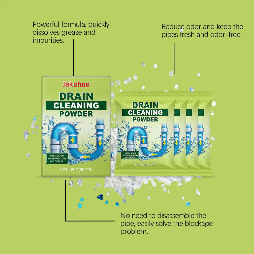 120g bottle of drain cleaning powder with sodium hydroxide and aluminium powder for unblocking pipes