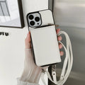 Litchi textured protective phone case for iPhone models, shown in multiple colour options.