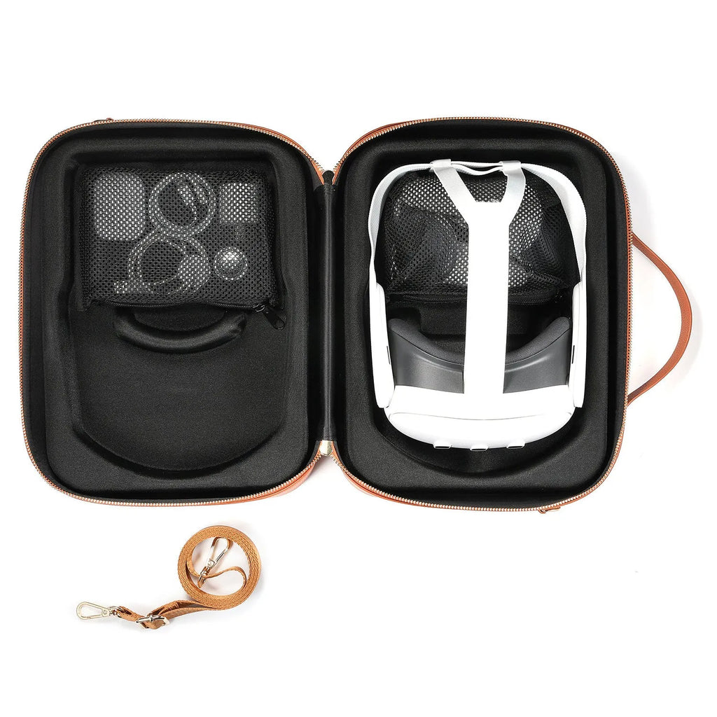 Black MR glasses storage box for Apple Vision Pro head-mounted equipment showing dimensions