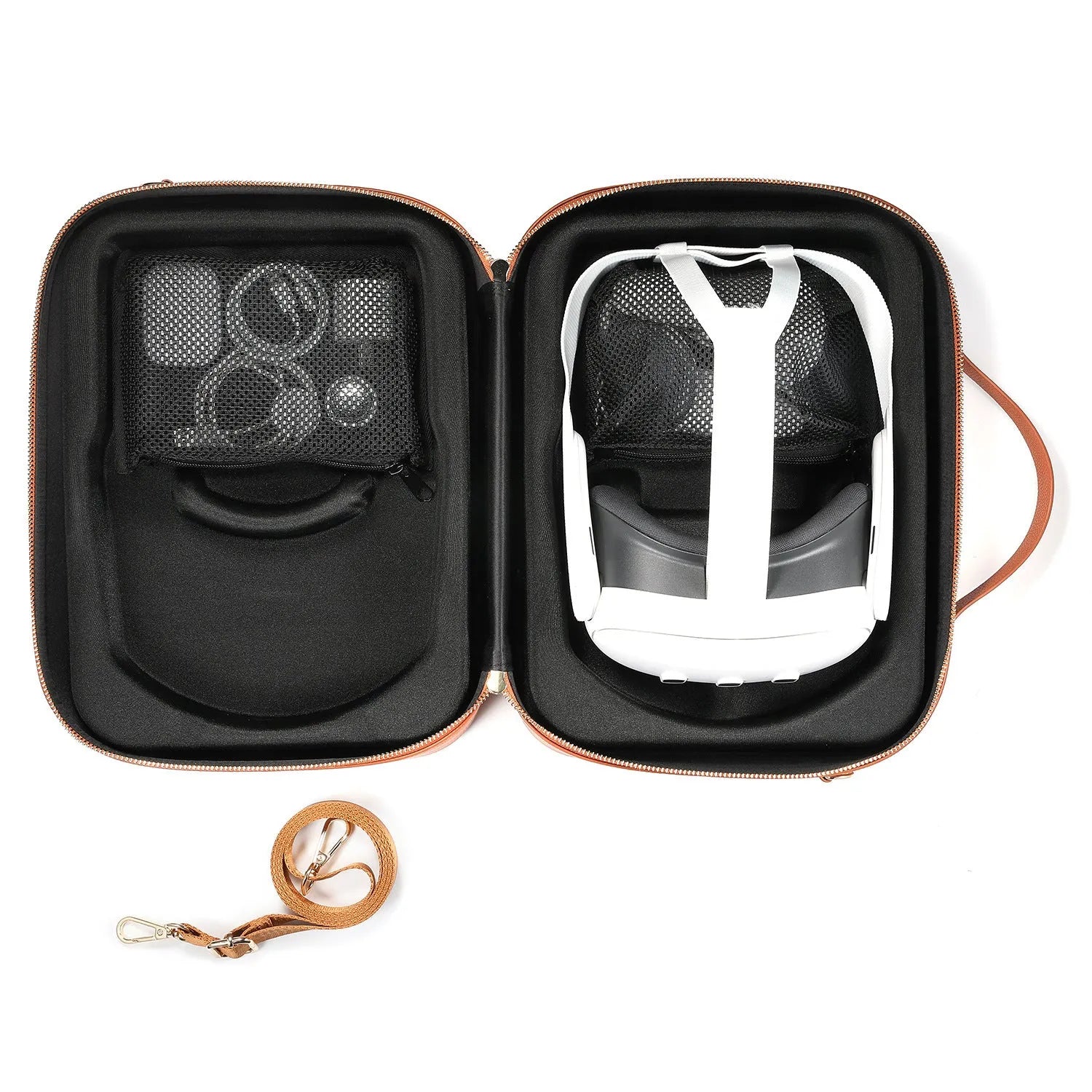 Black MR glasses storage box for Apple Vision Pro head-mounted equipment showing dimensions