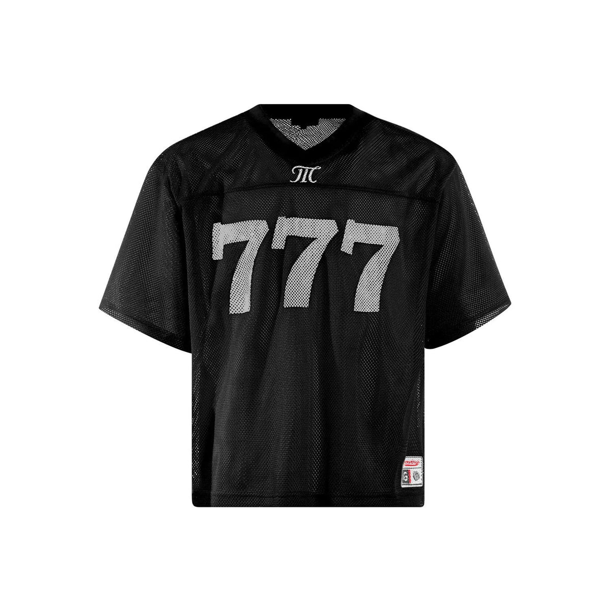 A loose fit retro street style summer t-shirt in black, shown front view.