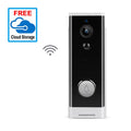 White 1080p wireless network security camera for wall mounting and mobile phone monitoring.