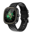 Bluetooth smartwatch bracelet with square 45.9mm case and 1.32-inch touch screen on silicone band