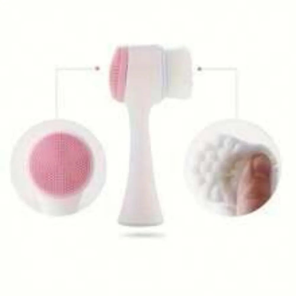 Nylon pet paw brush in Blue or Pink for gentle dog and cat grooming