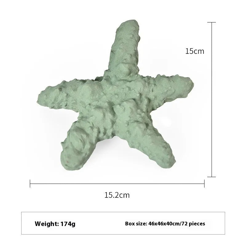 Deep sea shark rubber dog toy with conch and starfish shape variants in blue and green colours