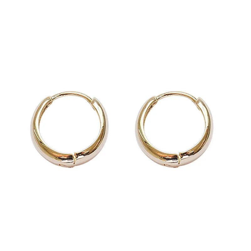 Women's retro minimalist water drop earrings in gold or silver electroplated finish