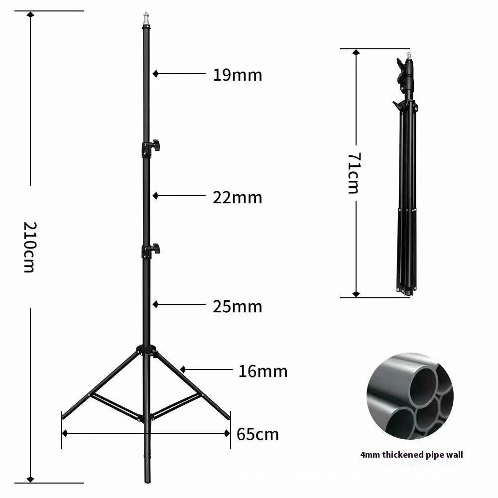 Tripod light stand photography kit with mobile phone holder in colour box packaging