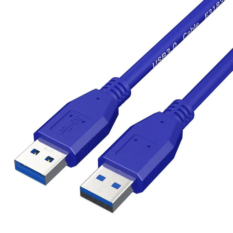 USB 3.0 data cable for mobile hard disk boxes with nickel-plated connectors.