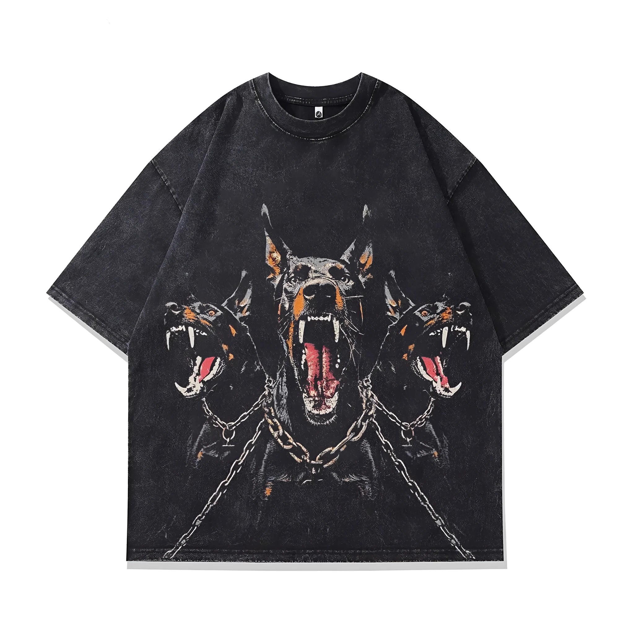 Men's loose fit cotton T-shirt with character print design in short sleeve summer style