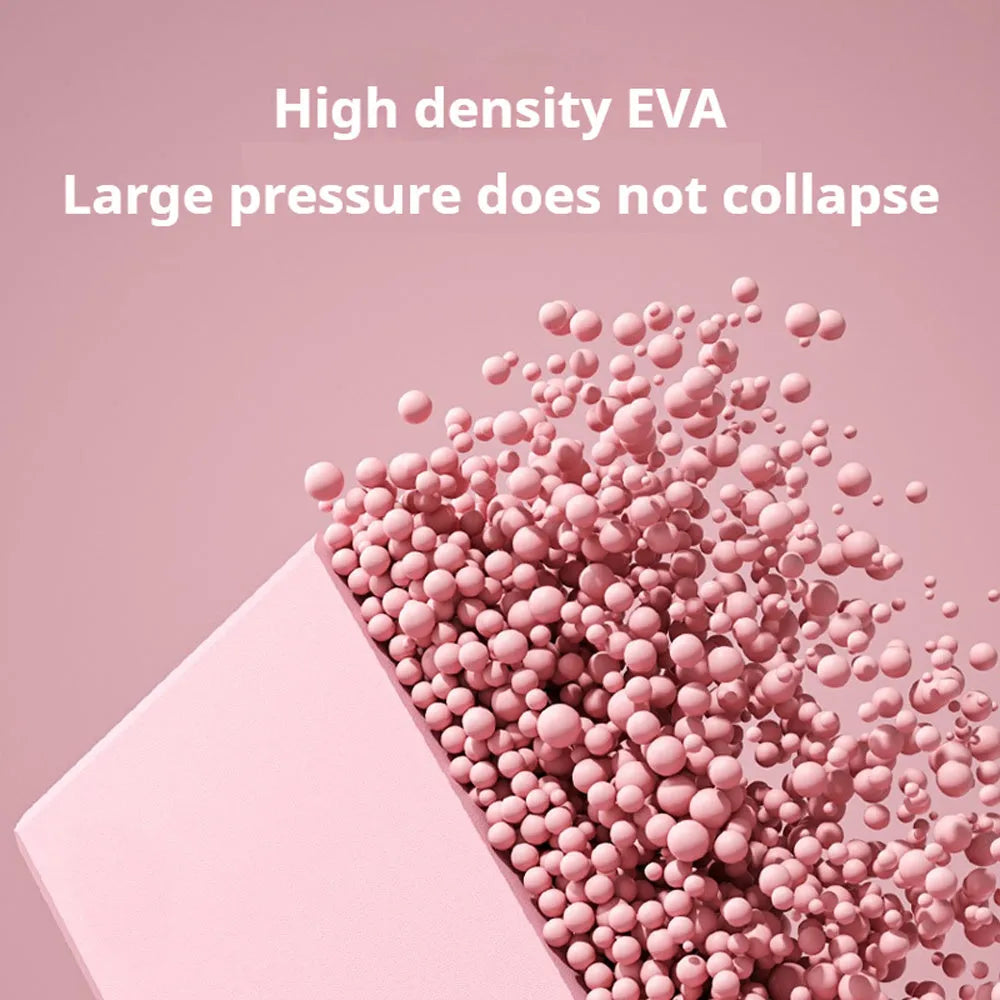 Solid colour EVA foam yoga block with hexagonal ridges for grip