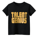 Black men's short sleeve pullover with geometric pattern print, loose street fashion fit