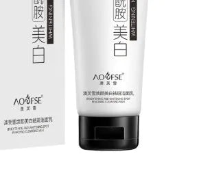 White facial cleanser bottle for whitening, freckle removal and pore cleansing