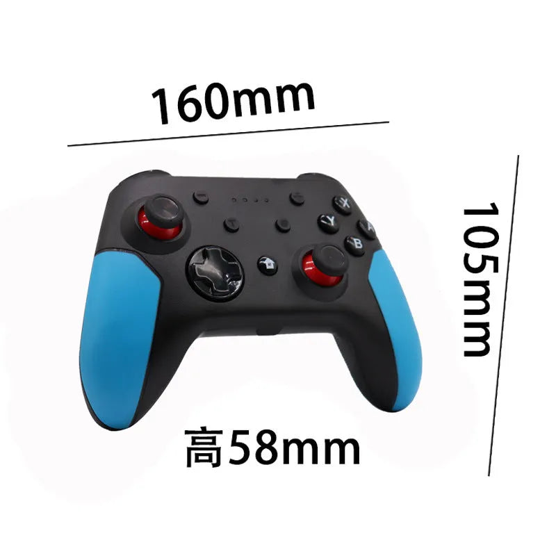 Bluetooth gamepad for Nintendo Switch, PC and Android in blue and red colours
