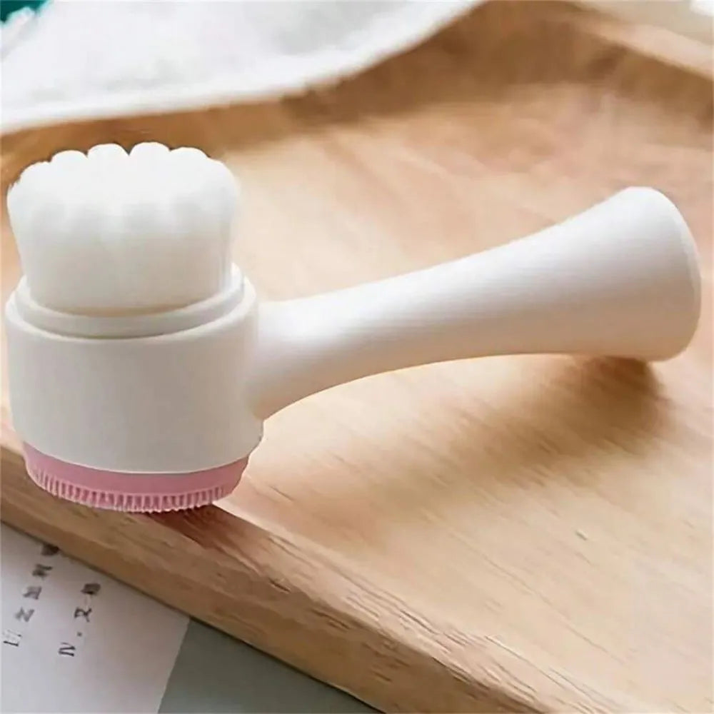 Nylon pet paw brush in Blue or Pink for gentle dog and cat grooming