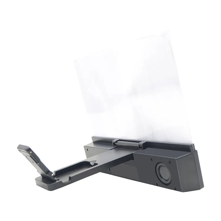 12-inch mobile phone screen amplifier with ABS housing and Bluetooth audio function.