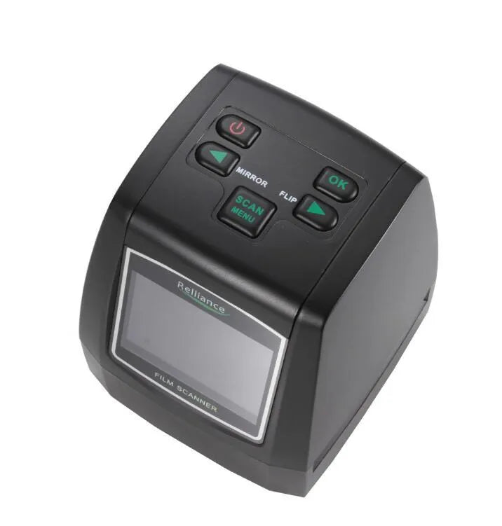 14-megapixel film and slide scanner with colour LCD display for converting 35mm negatives and slides