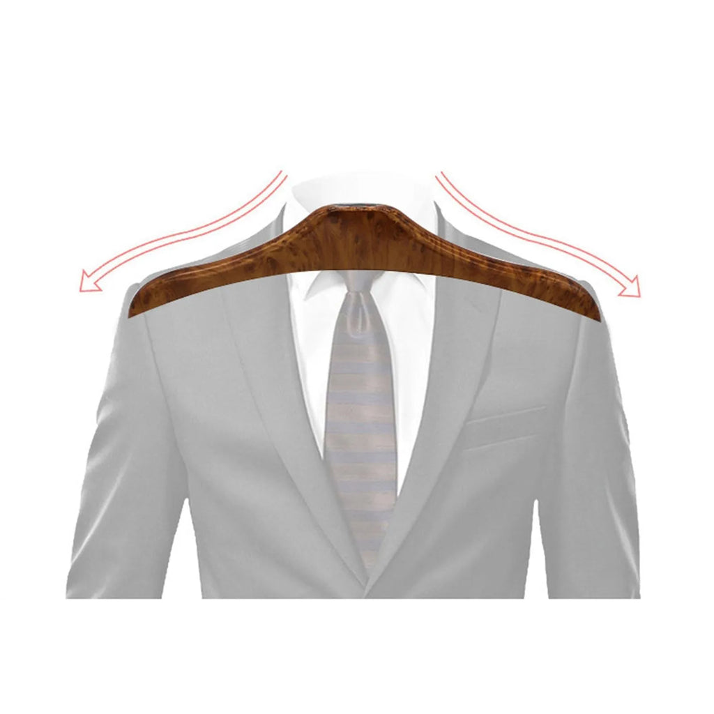 Wood yellow stainless steel car clothes hanger measuring 46.5 by 23 cm.