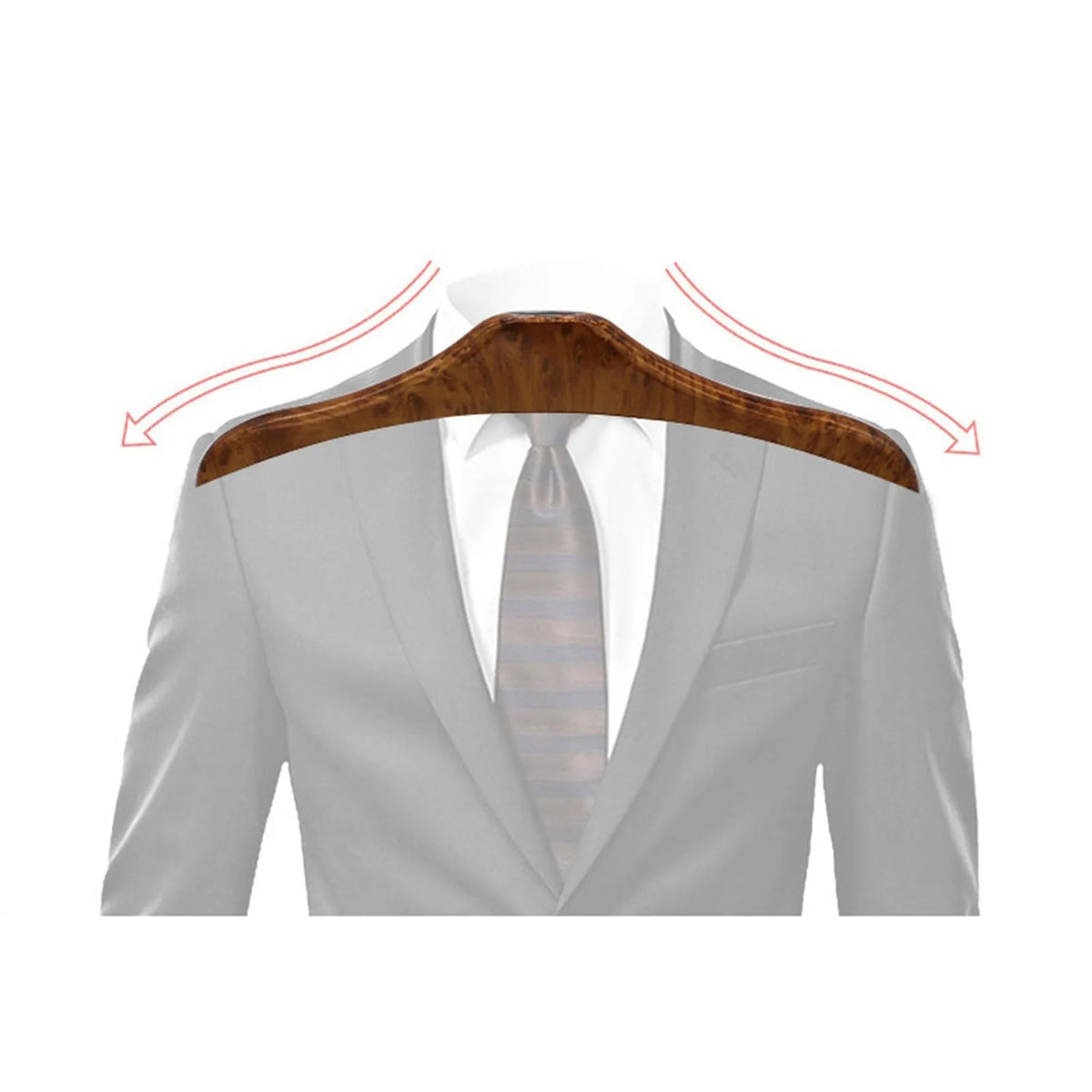 Wood yellow stainless steel car clothes hanger measuring 46.5 by 23 cm.