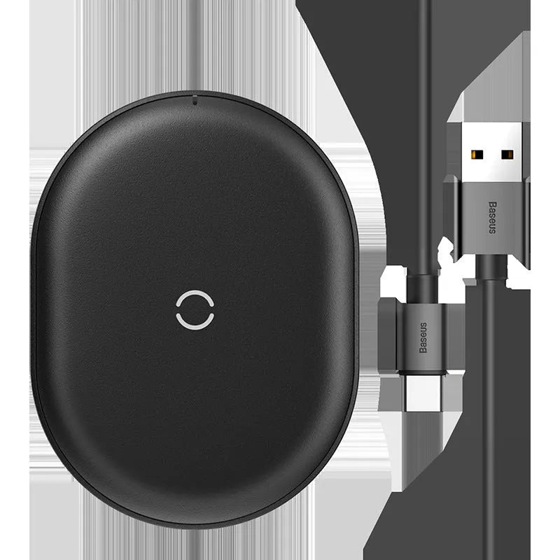 Baseus Rough 15W wireless charging pad in black or white with Type-C port