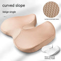 Curved bevel memory foam seat cushion in beige colour for tailbone support