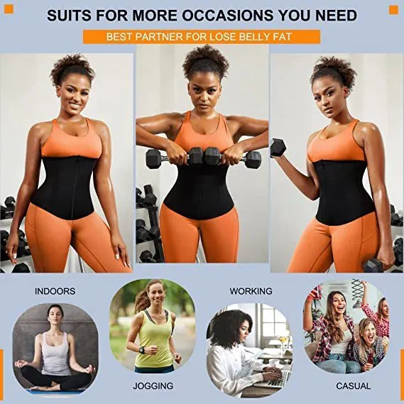 Sports waist shaping breasted belly belt in neoprene with adjustable abdomen contracting function