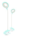 Green rechargeable touch-control USB table lamp with LED light on a wooden desk