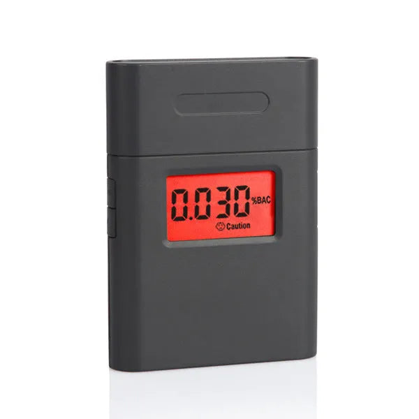 Black AT-838 personal breathalyser alcohol detector unit for BAC testing.