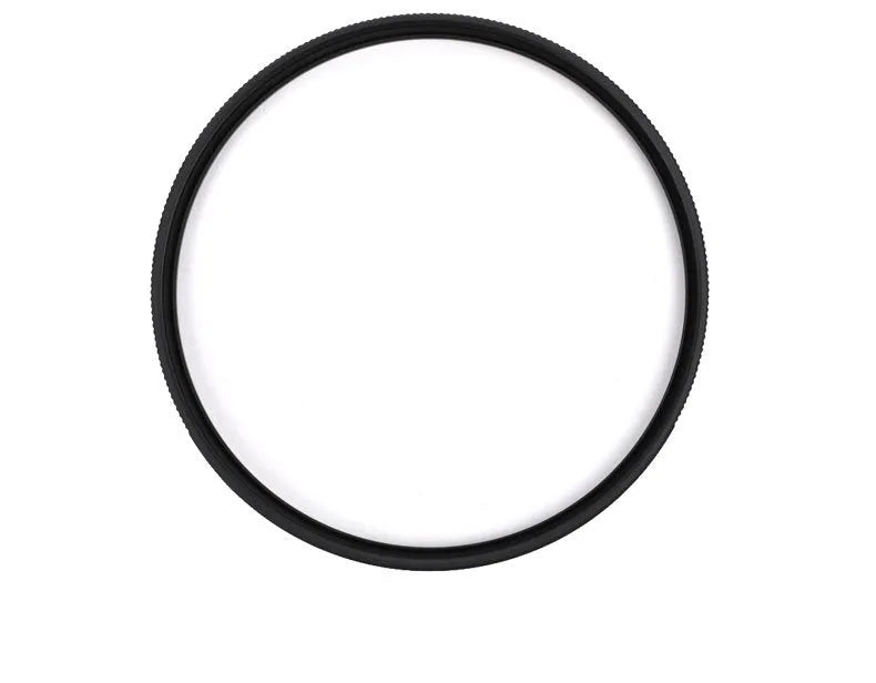 Black multi-coated UV mirror camera lens filter showing front glass and bayonet thread