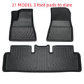 Rubber floor mats for Tesla Model 3, Y, X and S cars with TPE driver footrest