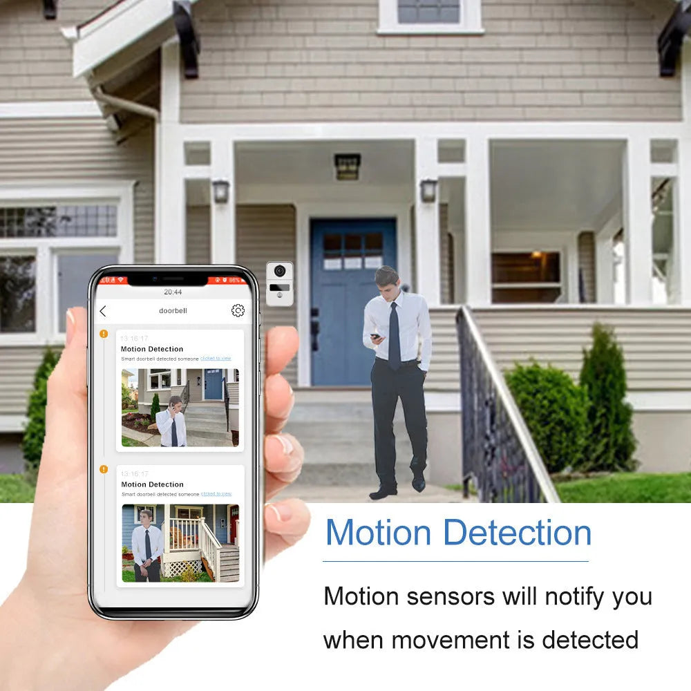 10-inch video intercom doorbell system with HD camera and ethernet connection for home security