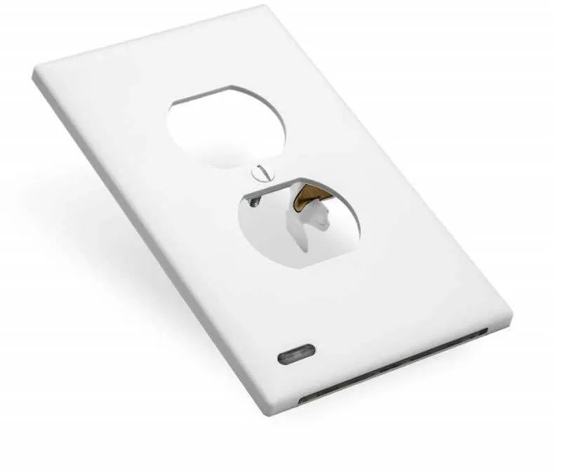 White plug-in socket induction night light with automatic sensor for walls.