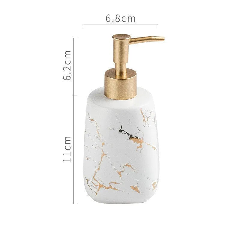 Ceramic bathroom wash set with high-temperature fired porcelain construction in light luxury style