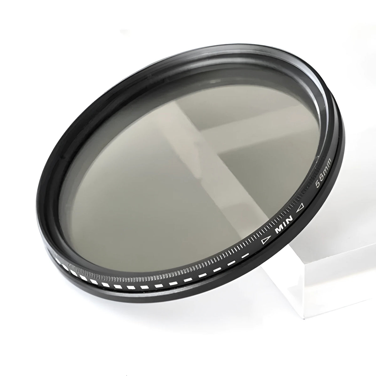 Multi-diameter ND camera filter set with metal ring and optical glass