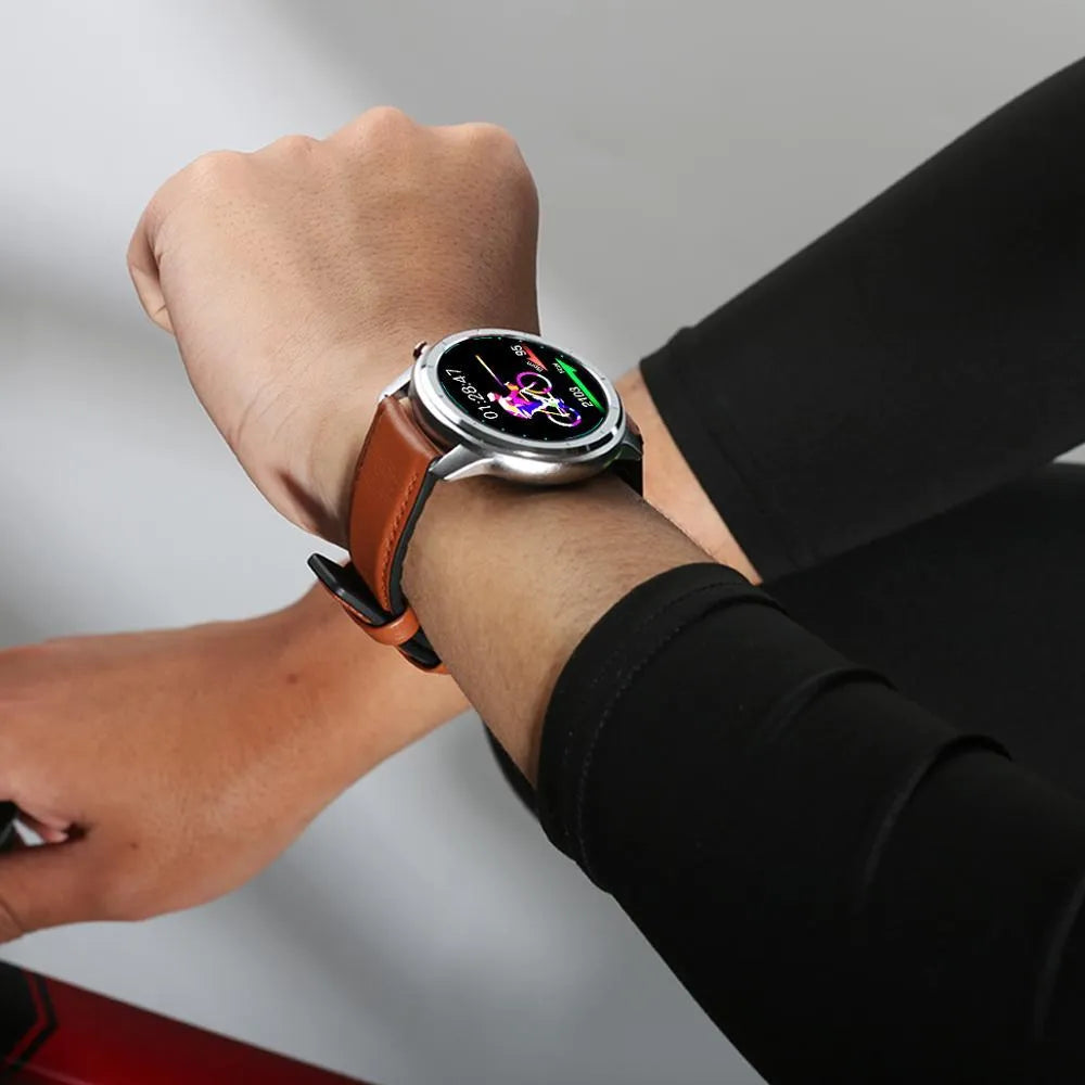 LEMFO LF26 smart bracelet with 1.3-inch screen shown in five colour options